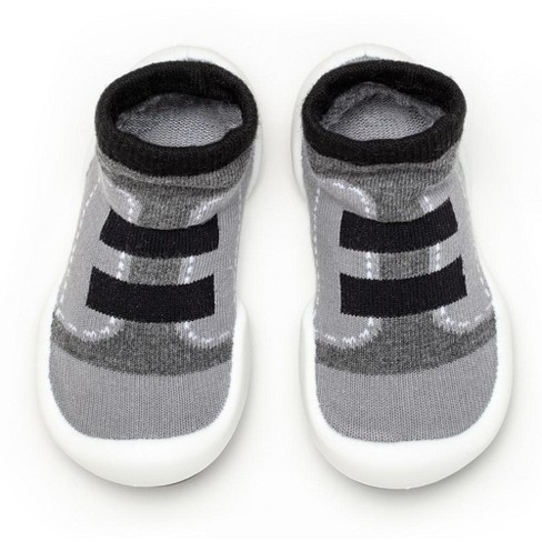 Grey Knitted Baby Non-Slip Sock Shoes