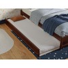 AFI Furnishings Twin Panel Platform Bed with Twin Trundle in Walnut - 2 of 4