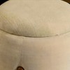 Kumasinova Handcrafted Ottoman with Mango Wood Base,Chic Round Upholstered Footrest Ottoman for Bedroom&Living Room,Accent Footstool,Easy Maintenance - 3 of 4
