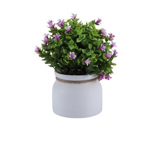 Unique Bargains Artificial Plants Jute-Wrapped Cup Plastic 3.94"x3.94"x8.27" 1 Pc - 1 of 4