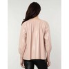 Women's Vegan Leather Peasant Top - DOLCE CABO - 2 of 2