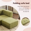 Lyngins Convertible Sectional Sofa with 3 Footrests, Ultra-Soft Chenille Fabric Floor Sofa Bed, Multi-Use Couch for Living Room, Dorms, Apartments - 3 of 4