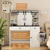 TOBILI Dressing Table Makeup Table, 43" Wide Dressing Table with Lighted Mirror and Makeup Drawer, Large Modern Dressing Table Set, White - 3 of 4