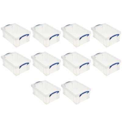 Really Useful Box 9L Storage Container with Snap Lid & Clip Lock Handle (5 Pack)