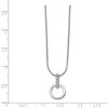 Black Bow Jewelry Diamond Bail Circle Necklace in Rhodium Plated Silver, 18-20 Inch - 2 of 4