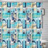 Greenland Home Fashions Wave Rider Bath Shower Curtain – 72" x 72", Machine Washable Polyester, Reinforced Buttonholes, Coastal Design - 3 of 3