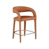Meridian Furniture,Sylvester Cognac Vegan Leather Stool - 3 of 4