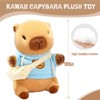 TITQWOP Cute Capybara Plush with 9 Pcs of Clothing and Accessories Super Soft Capybara Stuffed Animal Plush Toy is Suitable for Kids - 2 of 4