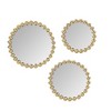 3pc Marlowe Gold Beaded Round Wall Mirror Set - Madison Park: Antique Foil Finish, Iron Frame, No Assembly Required - 2 of 4