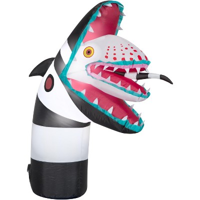 Gemmy Car Buddy Christmas Airblown Inflatable Sandworm WB, 3 ft Tall, Black