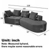 116" Modern Curved Sectional Sofa with Chaise Lounge & Compressed Sponge - 3 of 4