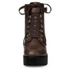 BLISSFUL STEP Women's Zip Chunky Heel Platform Ankle Combat Boots - 2 of 4