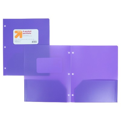 2 Pocket Plastic Folder Purple - up &#38; up&#8482;