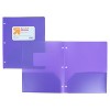 2 Pocket Plastic Folder Purple - up & up™ - image 3 of 3