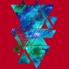 Men's Design By Humans Geometric Triangles Outer Space Galaxy By Limhengs T-Shirt - 2 of 4