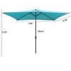 CAVINAS 10 x 6.5FT Patio Umbrella with LED Light and Crank,8 Ribs Market Patio Umbrella with Push Button for Backyard,Poolside,Deck - 3 of 4