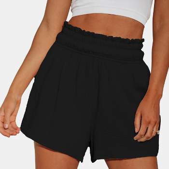 Women's Smocked Paperbag Waist Shorts - Cupshe