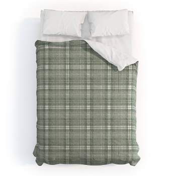 Little Arrow Design Co Fall Plaid Comforter Set Sage Green - Deny Designs