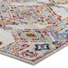 Modway Entourage Khalida 8x10 Area Rug – Distressed Floral Lattice Moroccan Trellis Rug in Vintage Ivory and Blue - 3 of 4