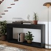 60'' Fluted Console Table with 2 Drawers & Open Shelf,Modern Veneer Sofa Table for Entryway,Living Room,Hallway-Baofuwish - 3 of 4
