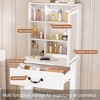 PAGED Vanity Desk Modern Small Makeup Table with Adjustable LED Mirror, Padded Stool for Bedroom, Living Room - 2 of 4