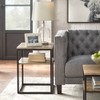Piazza Contemporary End Table with Metal Frame & Reclaimed Look - Buylateral - 2 of 3