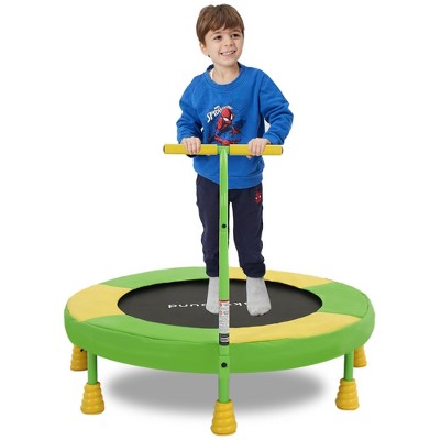 UNISOAR 36 Inch Indoor Trampoline for Kids Toddler Trampoline with Upgraded 2.0mm Steel Pipe and Handlebar - Mini Indoor Trampoline for Kids Age 3 Up