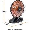 EZ Heat Oscillating Parabolic Dish Heater, Powerful 1000W with Adjustable Tilt Design - 2 of 3