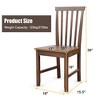 Costway 4 PCS Dining Chair Kitchen Spindle Back Side Chair with Solid Wooden Leg - 2 of 4