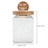 Unique Bargains Durable Sunflower Pattern Decorative Glass Jar with Lid 1 Pc - 3 of 4