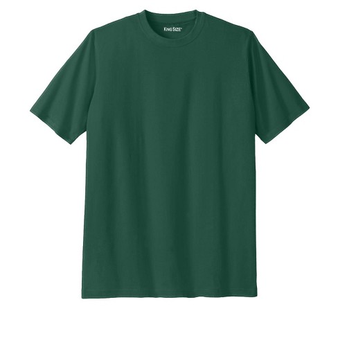 KingSize Men s Big Tall Shrink Less Lightweight Crewneck T Shirt Big 10XL Hunter Green