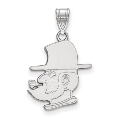 Black Bow Jewelry 14k White Gold Appalachian State Mountaineers NCAA Large Pendant