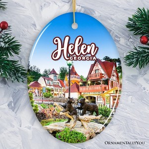 Beautiful Helen Town Georgia Ornament, German-inspired Alpine Village for Christmas Gift| OrnamentallyYou - 1 of 4