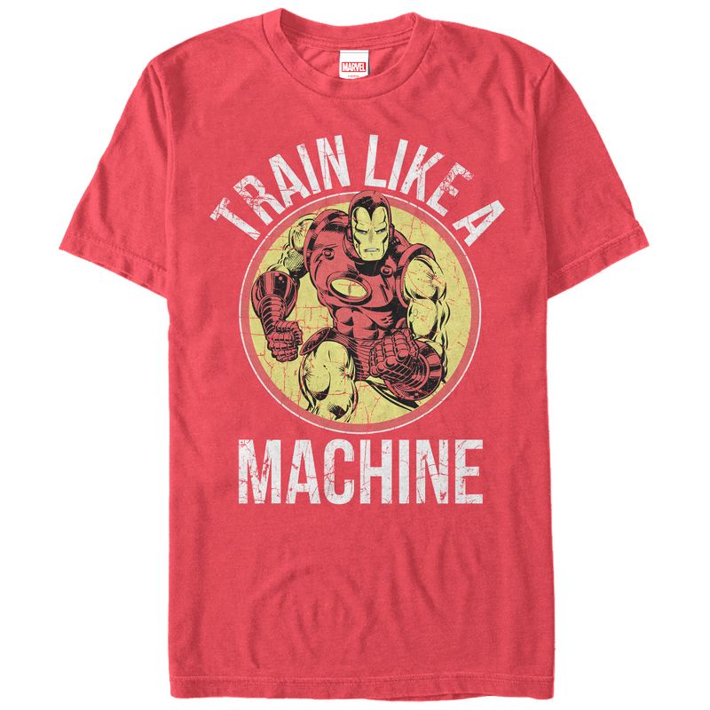 Men's Marvel Iron Man Train Like a Machine T-Shirt, 1 of 5