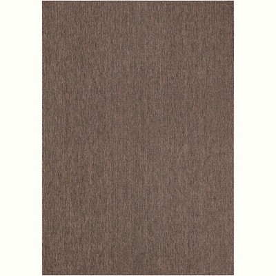Easy-Care Reversible Outdoor Rug in Light Brown, 8' x 11' 4" Rectangular