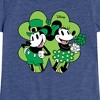 Girls' - Disney - Mickey Minnie Shamrock Fitted Short Sleeve Graphic T-Shirt - 2 of 4