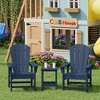 WestinTrends Malibu Kids 3-Piece Outdoor HDPE Adirondack Chairs With Square Side Table Set - 2 of 4