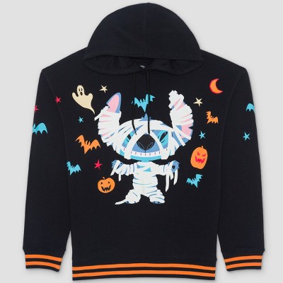 Adult Mummy Stitch Hooded Sweatshirt - Black