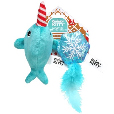 Holiday Quirky Kitty North Pole Narwhal Cat Toy