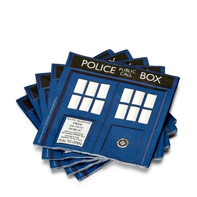 Seven20 Doctor Who 6.5" TARDIS Paper Napkins, Set of 20