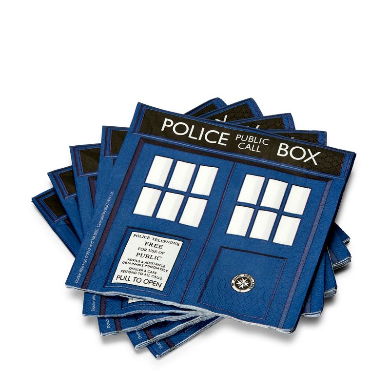 Seven20 Doctor Who 6.5" TARDIS Paper Napkins, Set of 20, 1 of 6