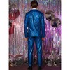 Lars Amadeus Men's Metallic Party Sequin Blazer and Pants Suit Set 2 Pieces - 3 of 4