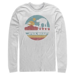 Mens Star Wars AT-AT Retro Circle Long Sleeve Shirt - 1 of 4
