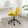 Lyngins Modern Diamond Tufted Adjustable Home Office Desk Chair,Small Swivel Task Chair for Office,Study,Vanity Room - 4 of 4
