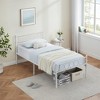 Metal Bed Frame with Headborad & Footboard, Sturdy Metal Platform Bed Frame with Iron-Art Sweet Heart, No Box Spring Needed, Under Bed Storage - 2 of 4