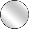 HomeRoots 24" Black Round Framed Accent Mirror - 4 of 4
