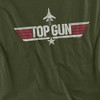 Top Gun Logo Adult T-Shirt Military Green 3X Large - 2 of 4