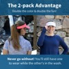 TrailHeads Women’s Sun Visor Hat - Summer Visors for Running, Tennis, Golf, Softball, Workouts - 2 of 4
