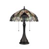 Chloe Lighting AMOR Tiffany-style Victorian 2 Light Table Lamp 16 Shade - 2 of 4