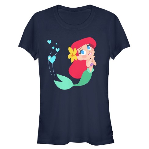 Juniors Womens The Little Mermaid Ariel Love T-Shirt - image 1 of 3